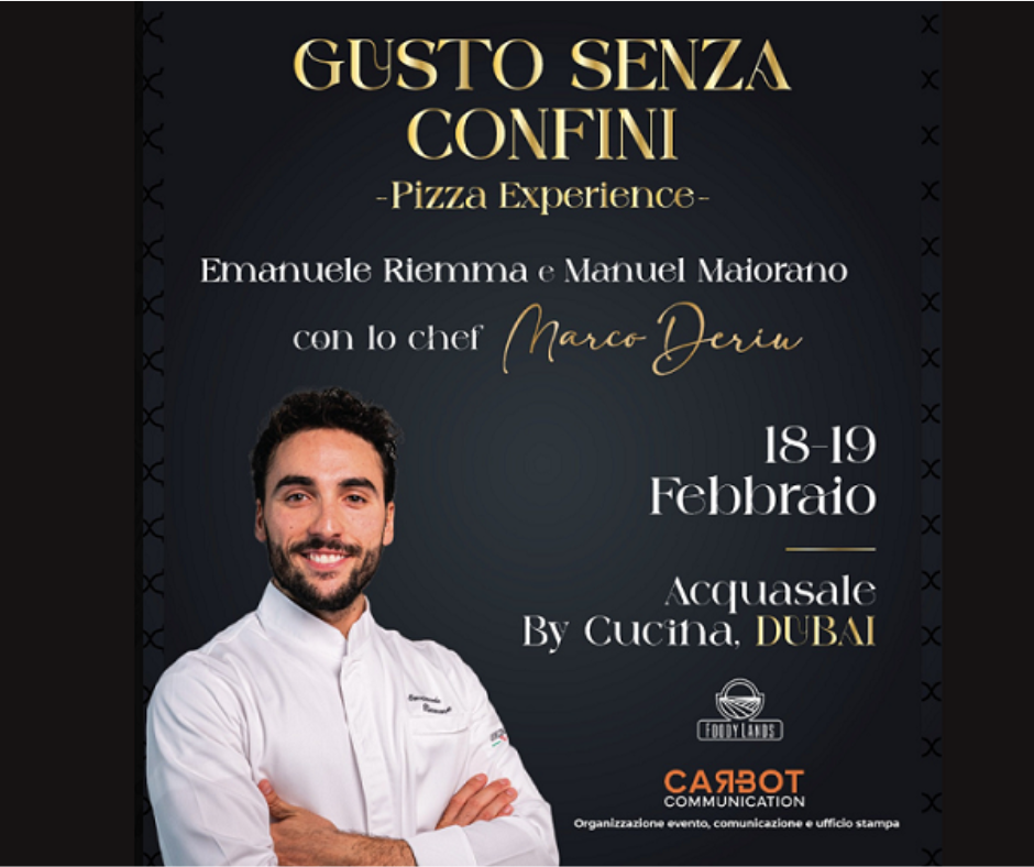 Emanuele Riemma porta la pizza d’autore a Dubai in un evento esclusivo durante il Gulfood 2025