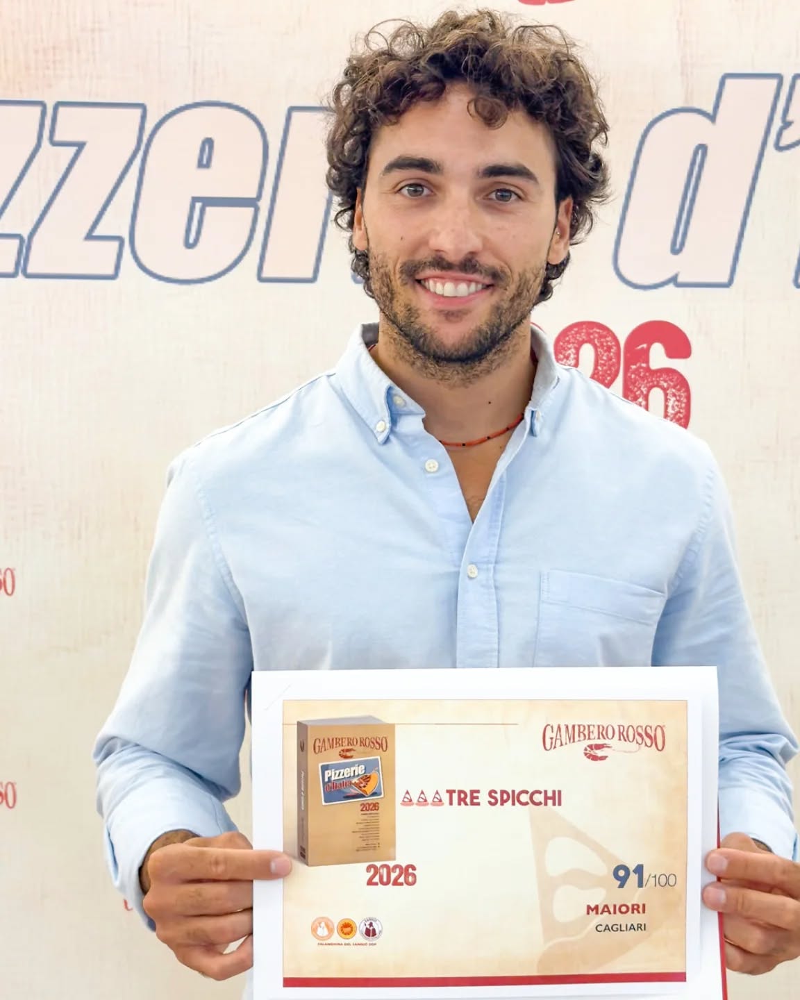 “Orgoglio Campania”: Emanuele Riemma conquista i Tre Spicchi Gambero Rosso